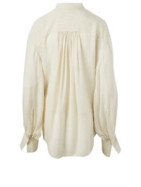 Assa Silk Blouse Striped Print