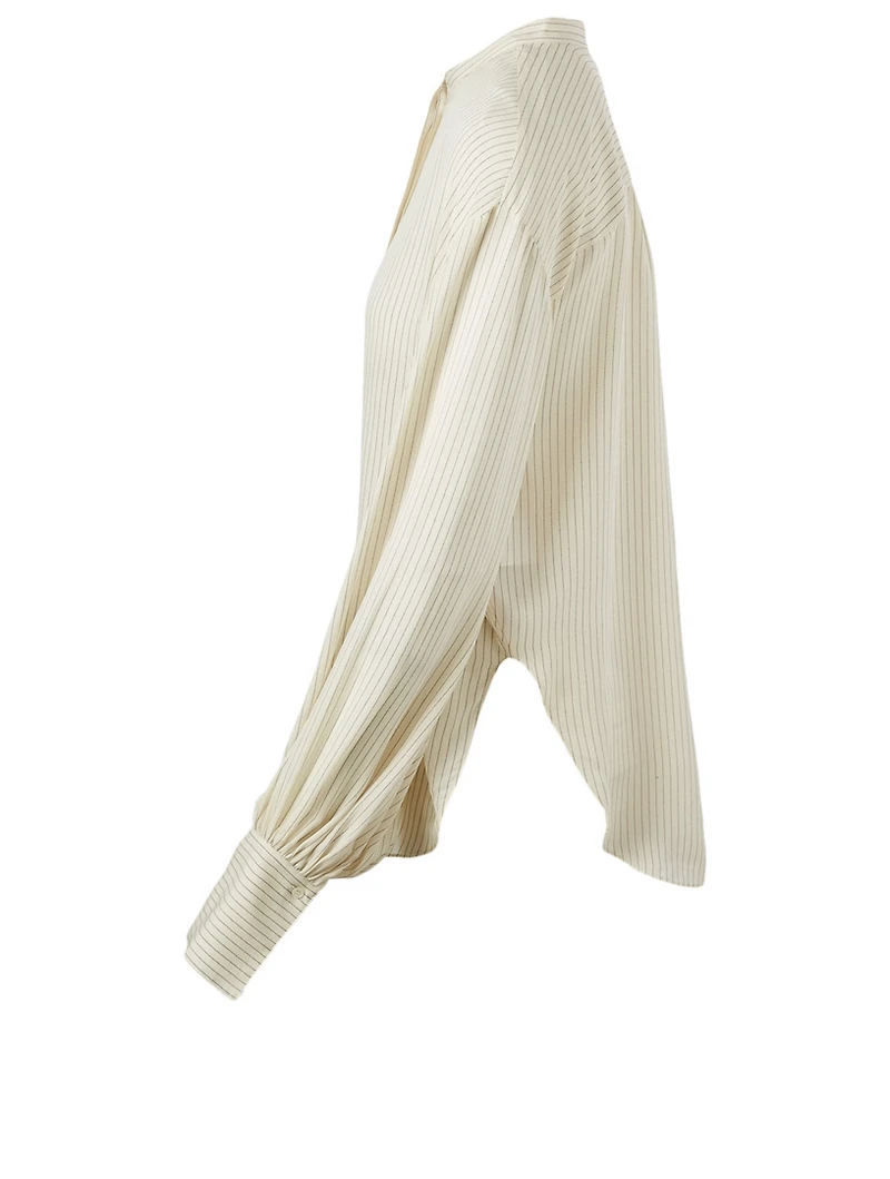 Assa Silk Blouse Striped Print