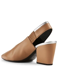 Alpha Leather Slingback Pumps