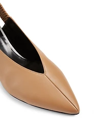 Alpha Leather Slingback Pumps