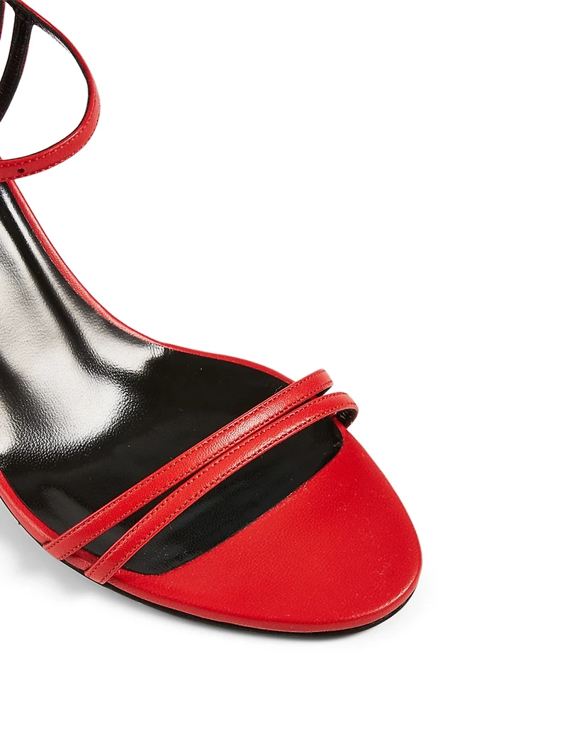 Cage Leather Heeled Sandals