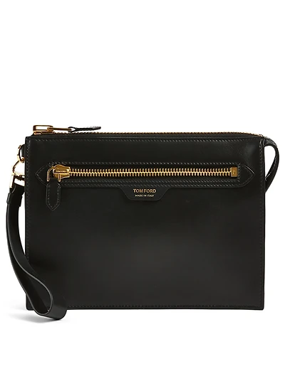 Leather Portfolio Pouch Bag