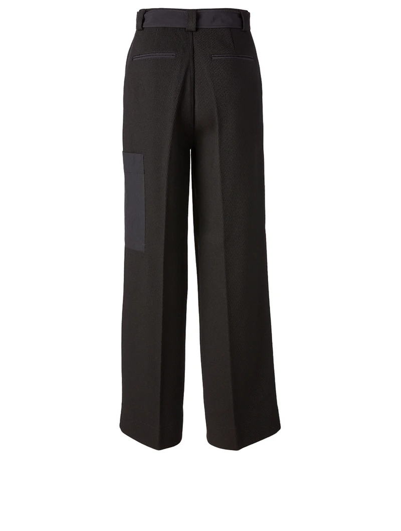 High-Waisted Wide Pants With Belt