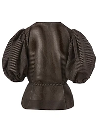 Seersucker Blouse Checker Print