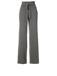 Cashmere Wide-Leg Pants With Belt