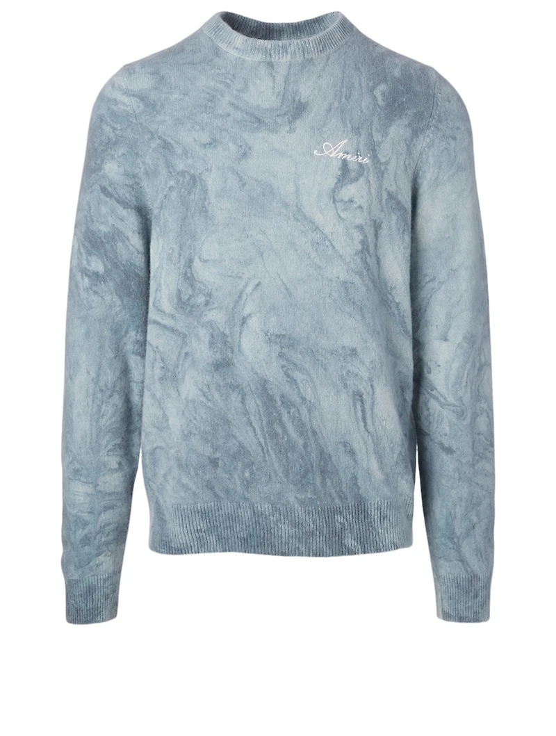 Cashmere And Wool Marble Tie Dye Sweater
