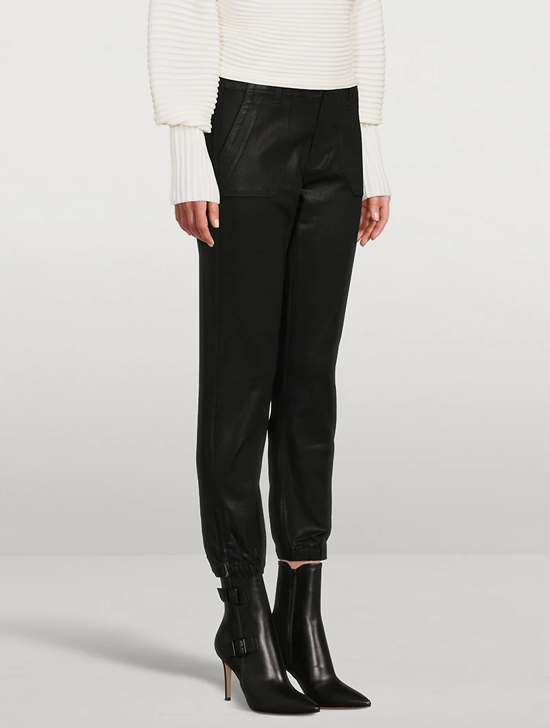 Mayslie Jogger Pants With Luxe Coating
