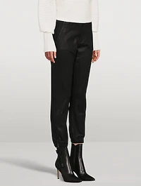 Mayslie Jogger Pants With Luxe Coating