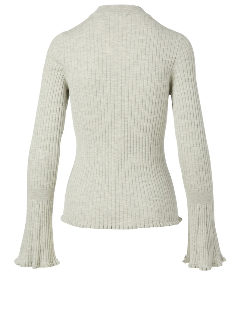 Iona Wool And Silk Ribbed Top