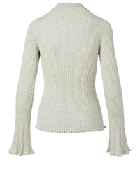 Iona Wool And Silk Ribbed Top