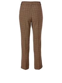 Claudine High-Waisted Pants Houndstooth Plaid Print