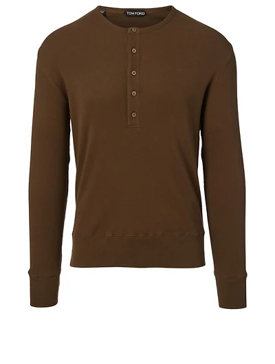 Ribbed Henley Top