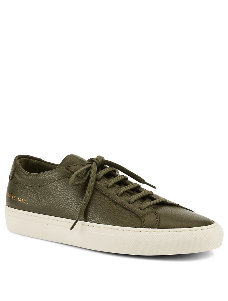 Achilles Pebbled Leather Sneakers
