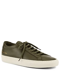 Achilles Pebbled Leather Sneakers