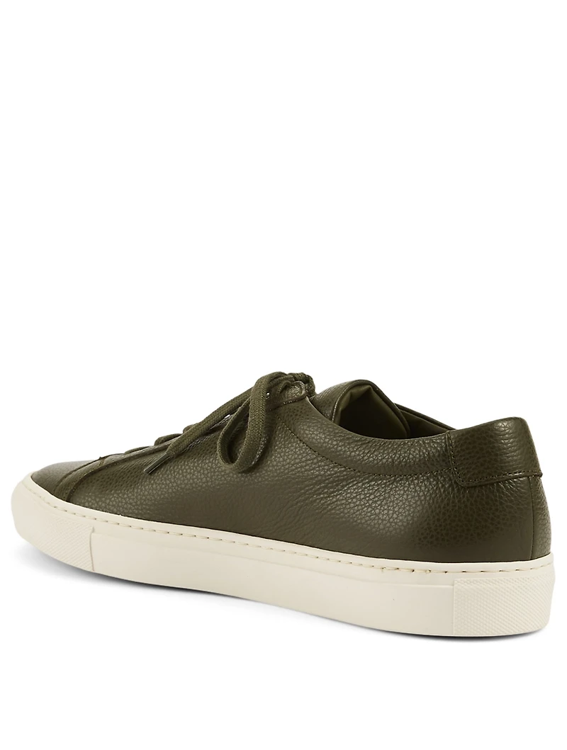 Achilles Pebbled Leather Sneakers