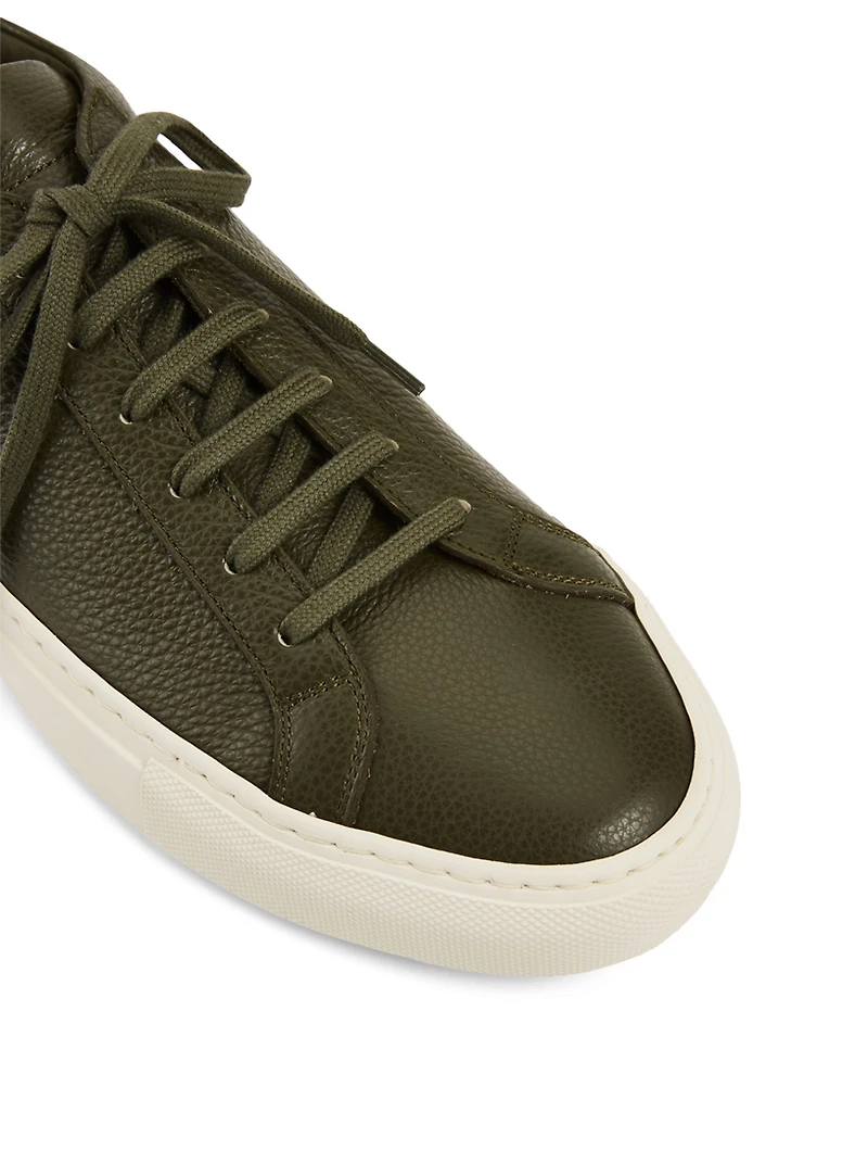 Achilles Pebbled Leather Sneakers