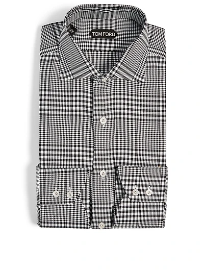 Cotton Slim Shirt Check Print