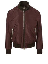 Silk-Blend Blouson Jacket