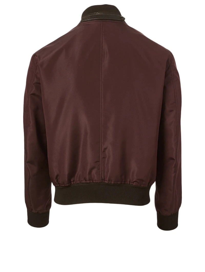 Silk-Blend Blouson Jacket