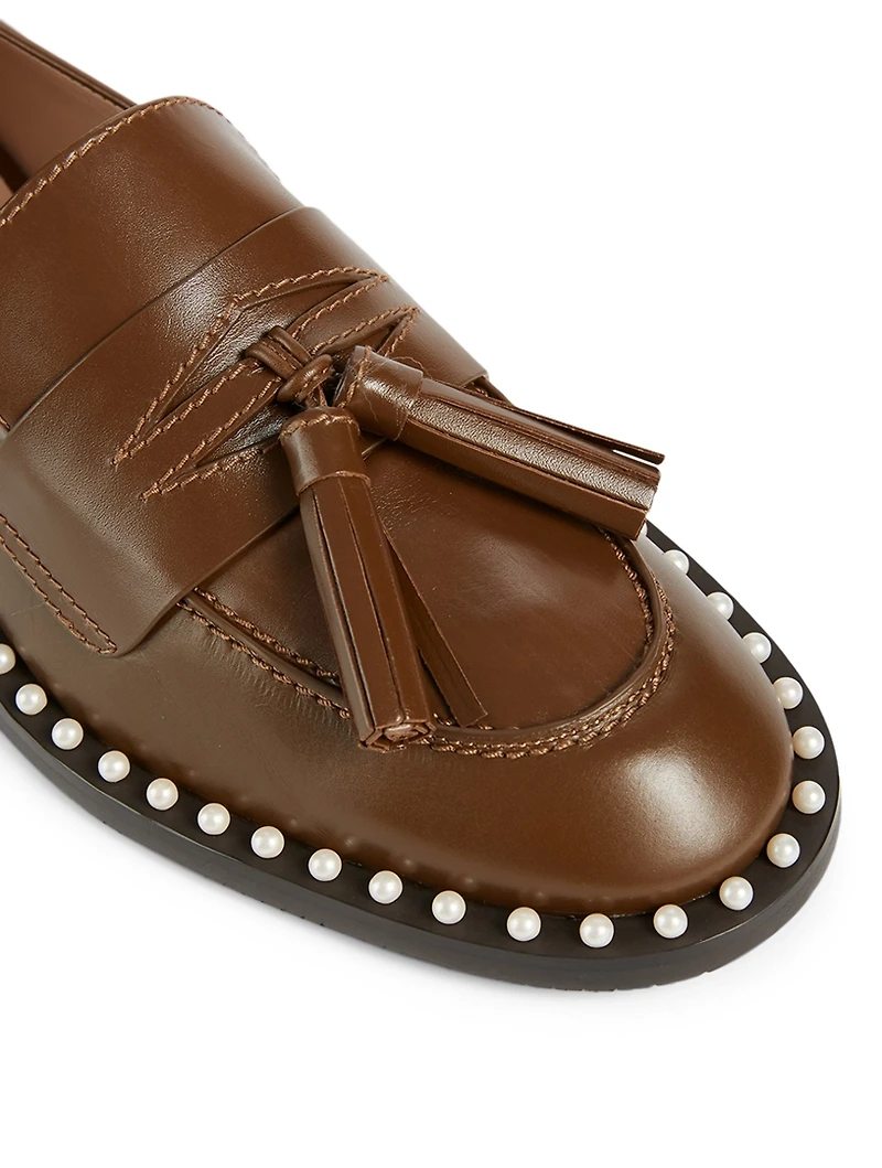 Kaylene Pearl Leather Loafers