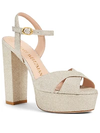Soliesse Glitter Platform Sandals