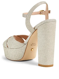 Soliesse Glitter Platform Sandals