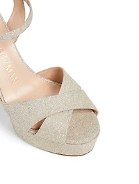 Soliesse Glitter Platform Sandals