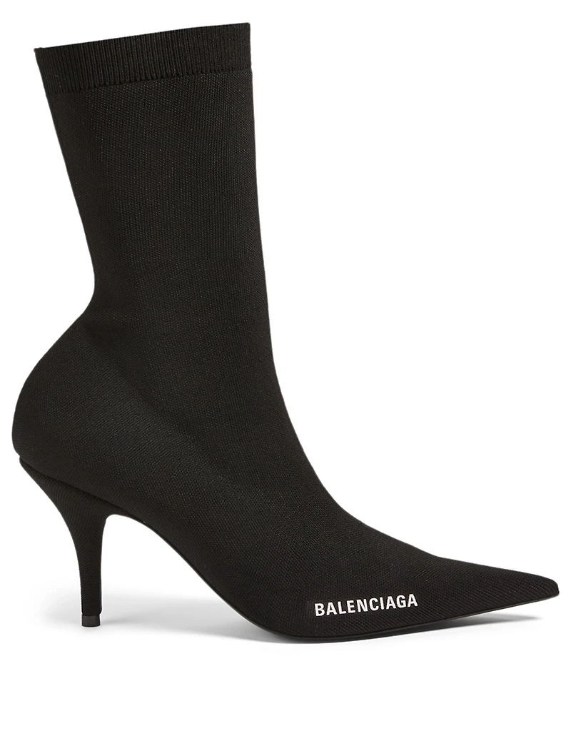 Knife Knit Logo Heeled Sock Boots