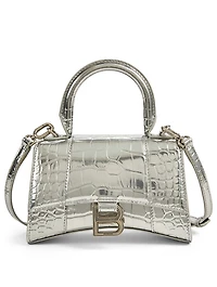 Extra Small Hourglass Metallic Leather Bag
