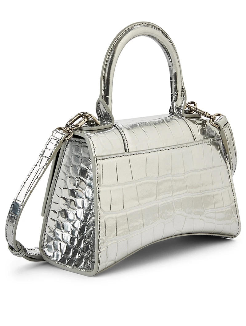 Extra Small Hourglass Metallic Leather Bag