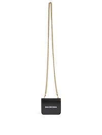 Mini Everyday Cash Leather Wallet With Chain