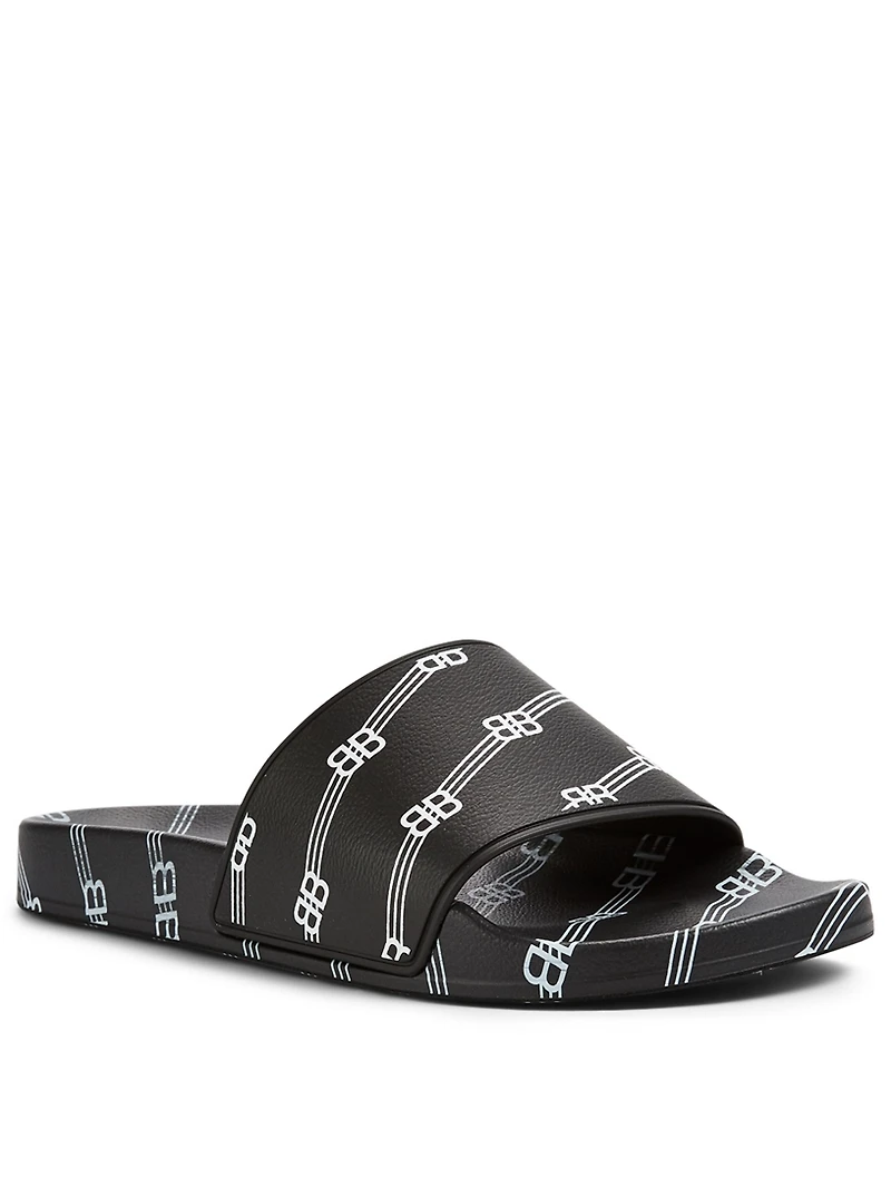 BB Rubber Logo Slide Sandals