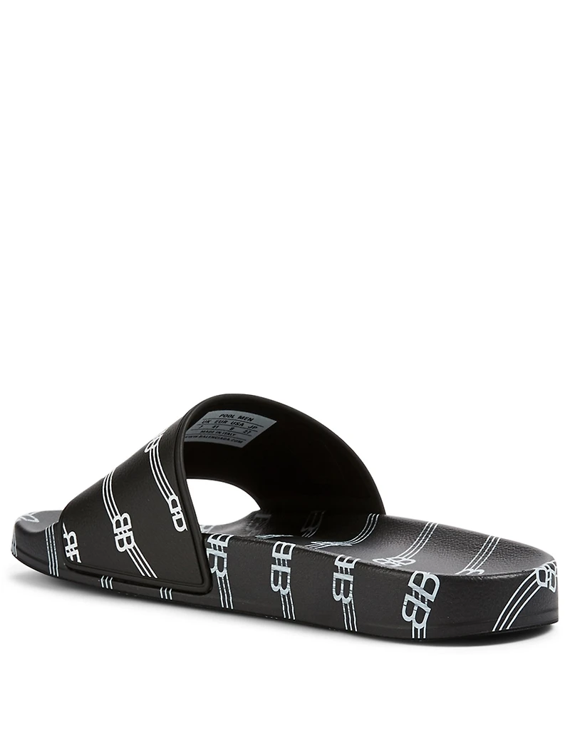 BB Rubber Logo Slide Sandals