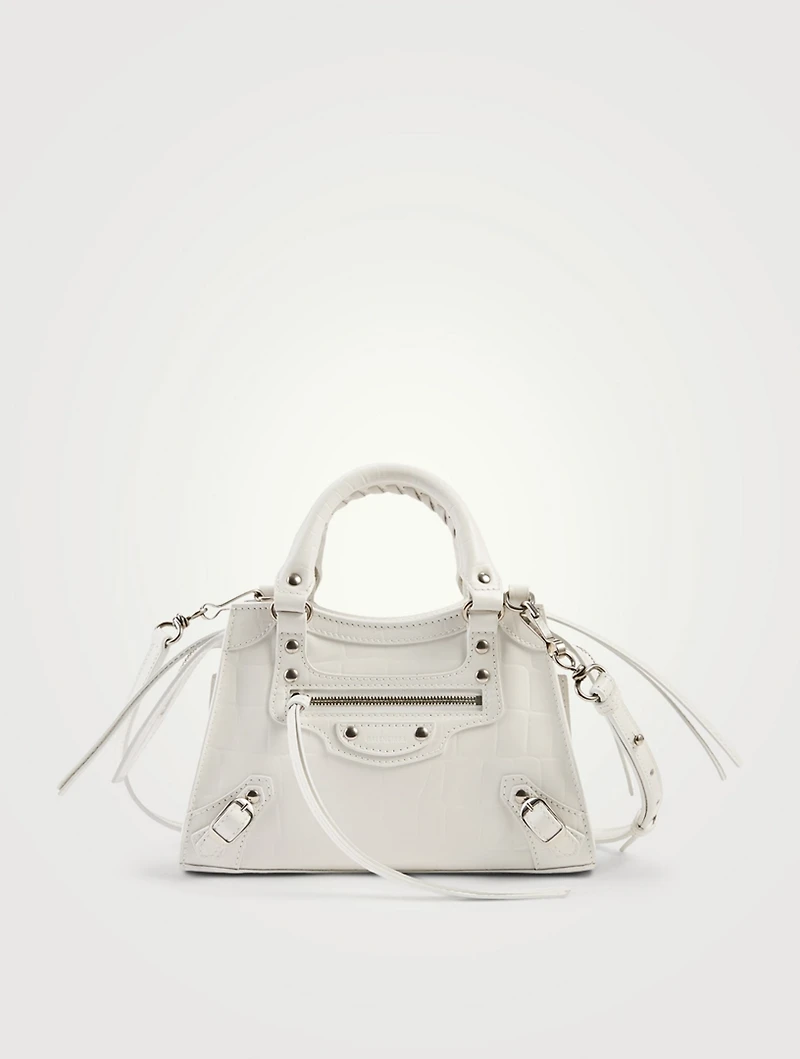 Mini Neo Classic Croc-Embossed Leather City Bag