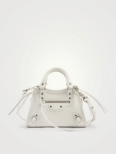 Mini Neo Classic Croc-Embossed Leather City Bag