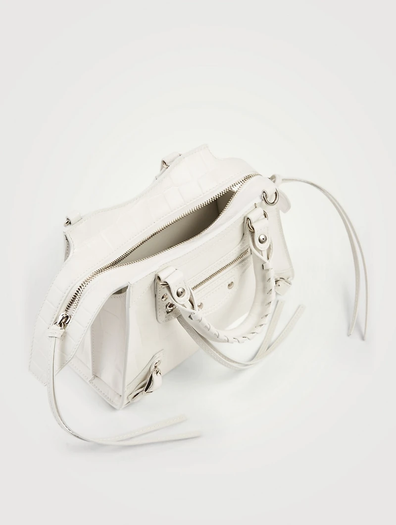 Mini Neo Classic Croc-Embossed Leather City Bag