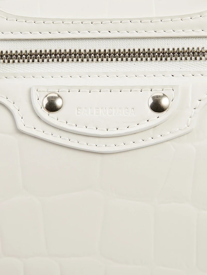Mini Neo Classic Croc-Embossed Leather City Bag