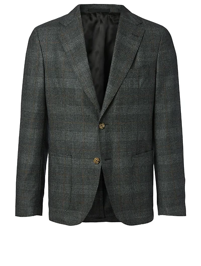 Wool Jacket Plaid Print