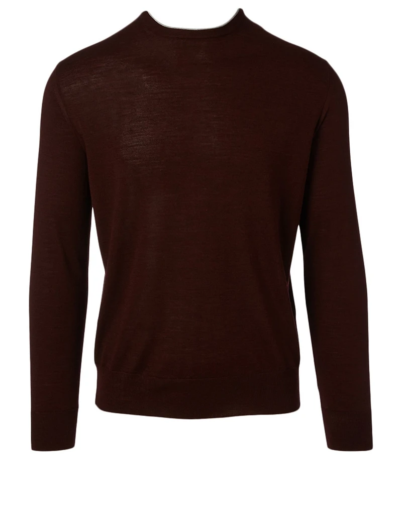 Wool And Silk Crewneck Sweater