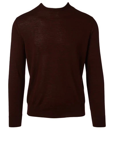 Wool And Silk Crewneck Sweater