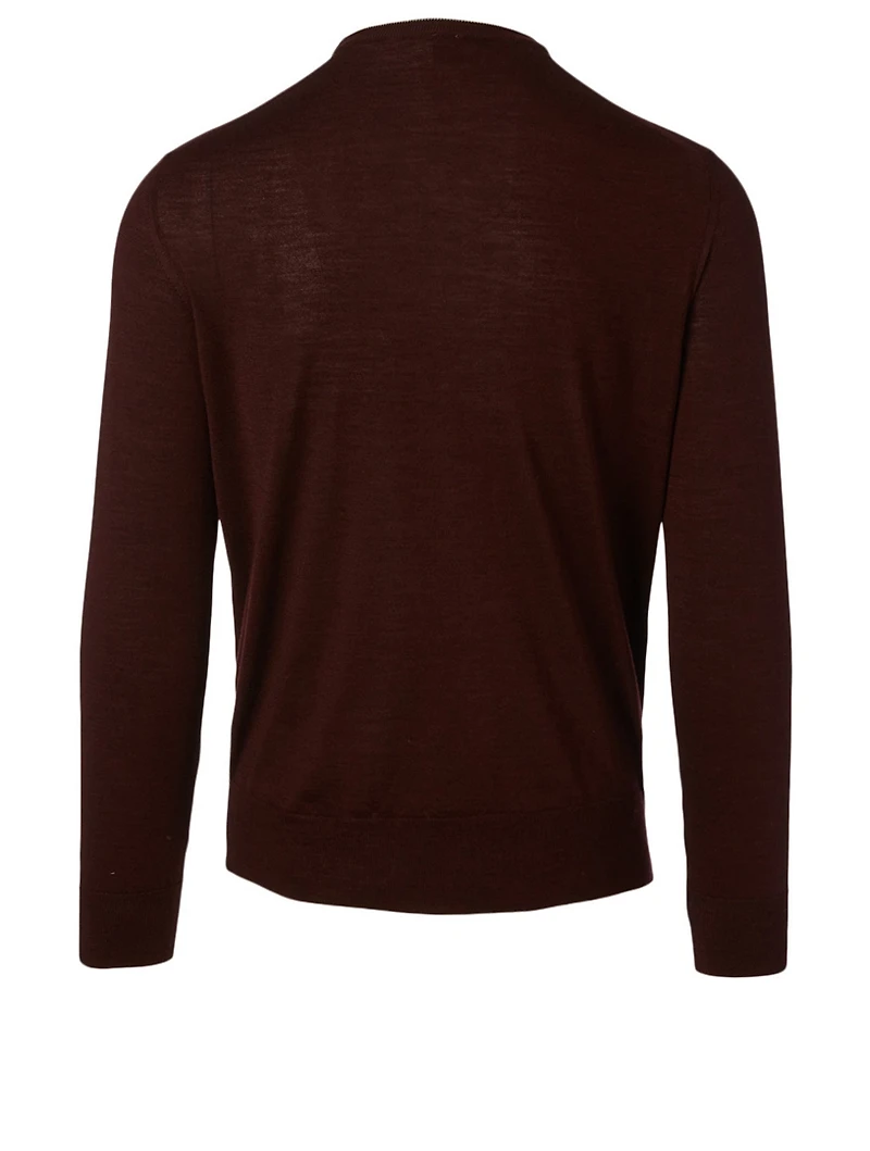 Wool And Silk Crewneck Sweater