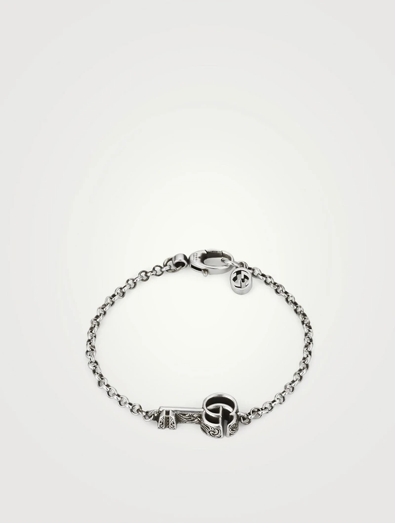 GG Marmont Sterling Silver Key Bracelet