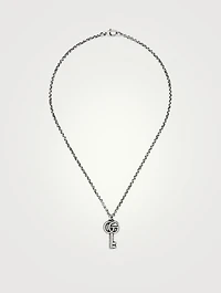 GG Marmont Sterling Silver Key Necklace