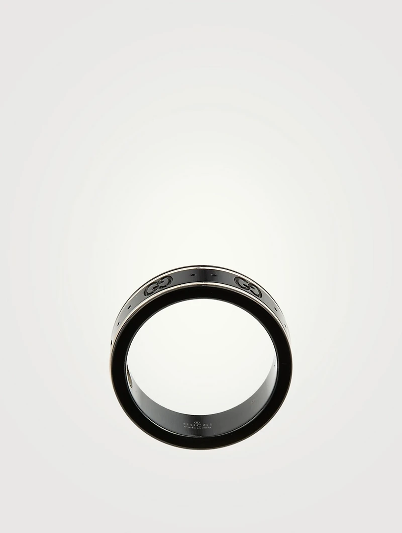 Icon Corundum And 18K White Gold Ring