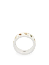 Icon Zirconia And 18K Gold Ring