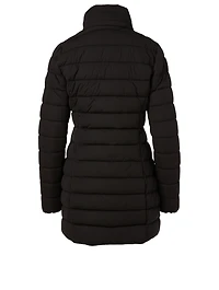 Seal Quilted Midi Coat With Detachable Hood