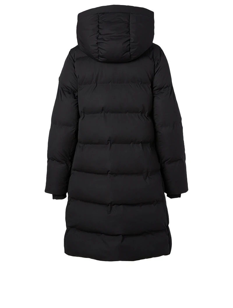 Seal Quilted Midi Coat With Hood