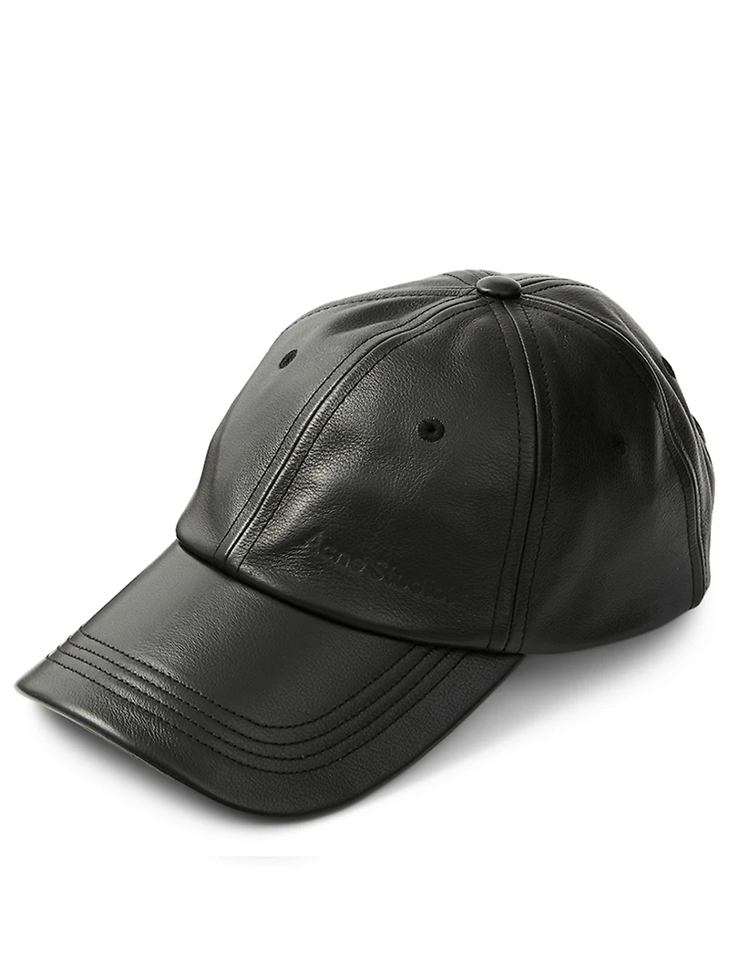 Vintage Leather Ball Cap