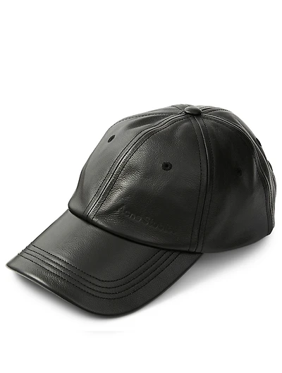 Vintage Leather Ball Cap