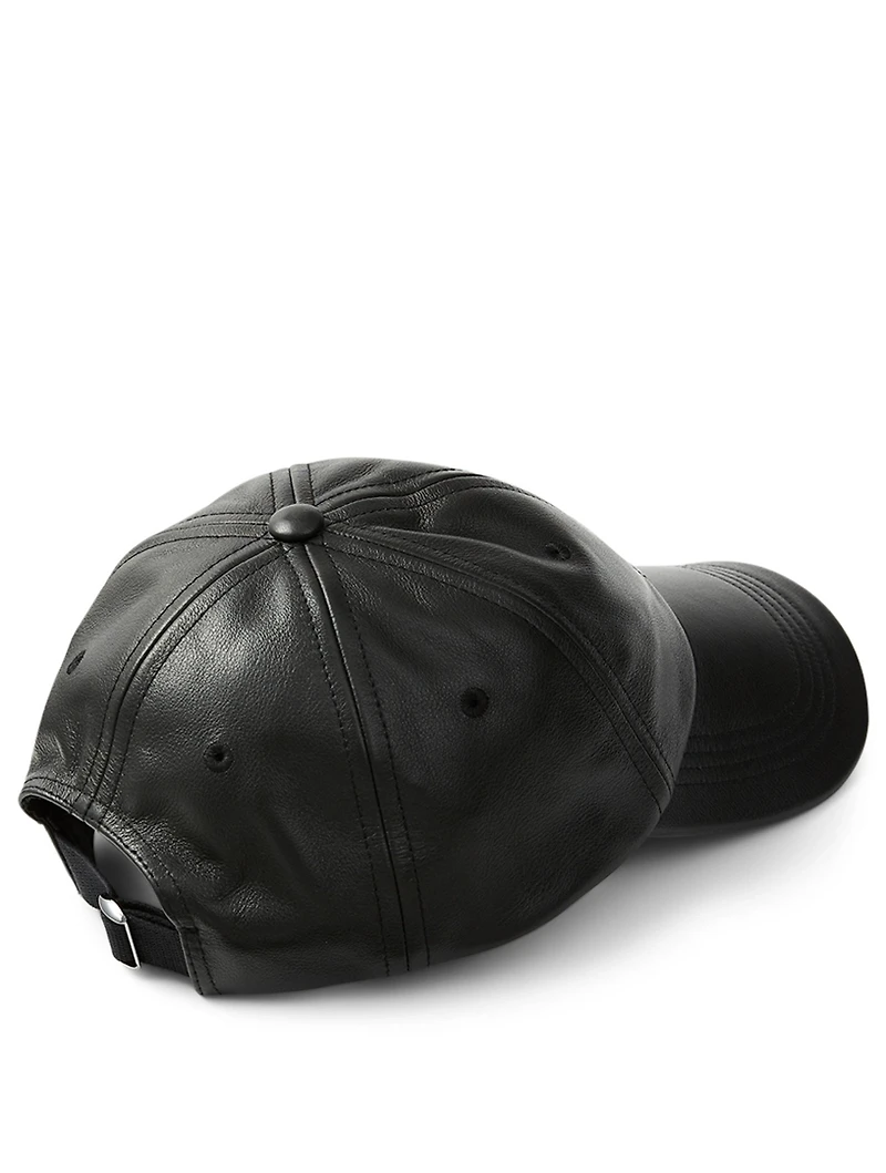 Vintage Leather Ball Cap